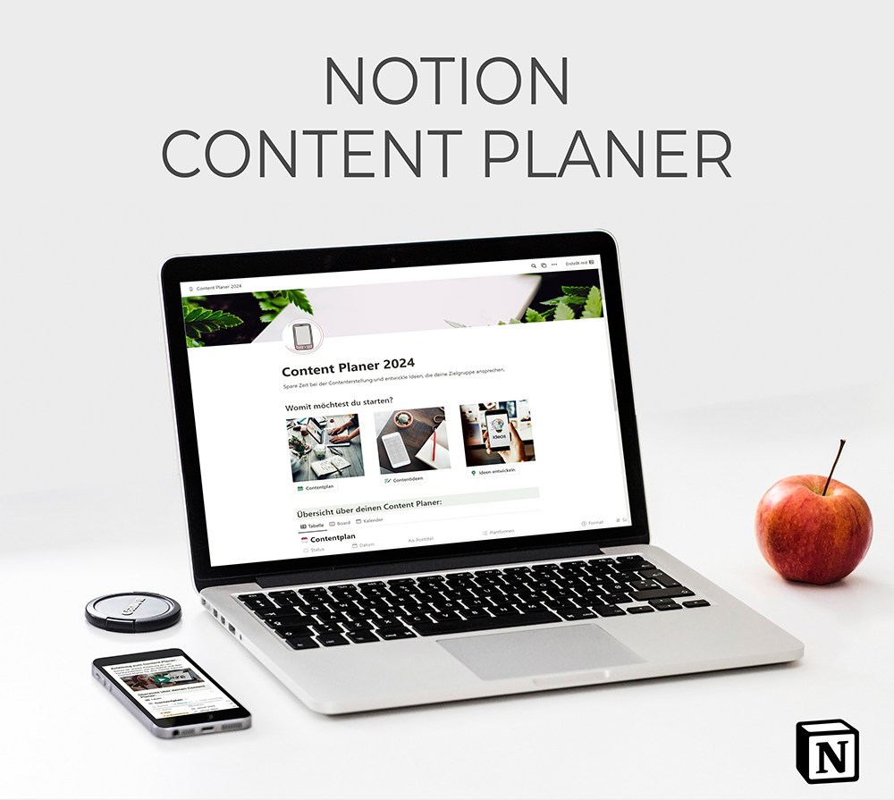 Notion Content Planer - Social Media Kalender für Autoren