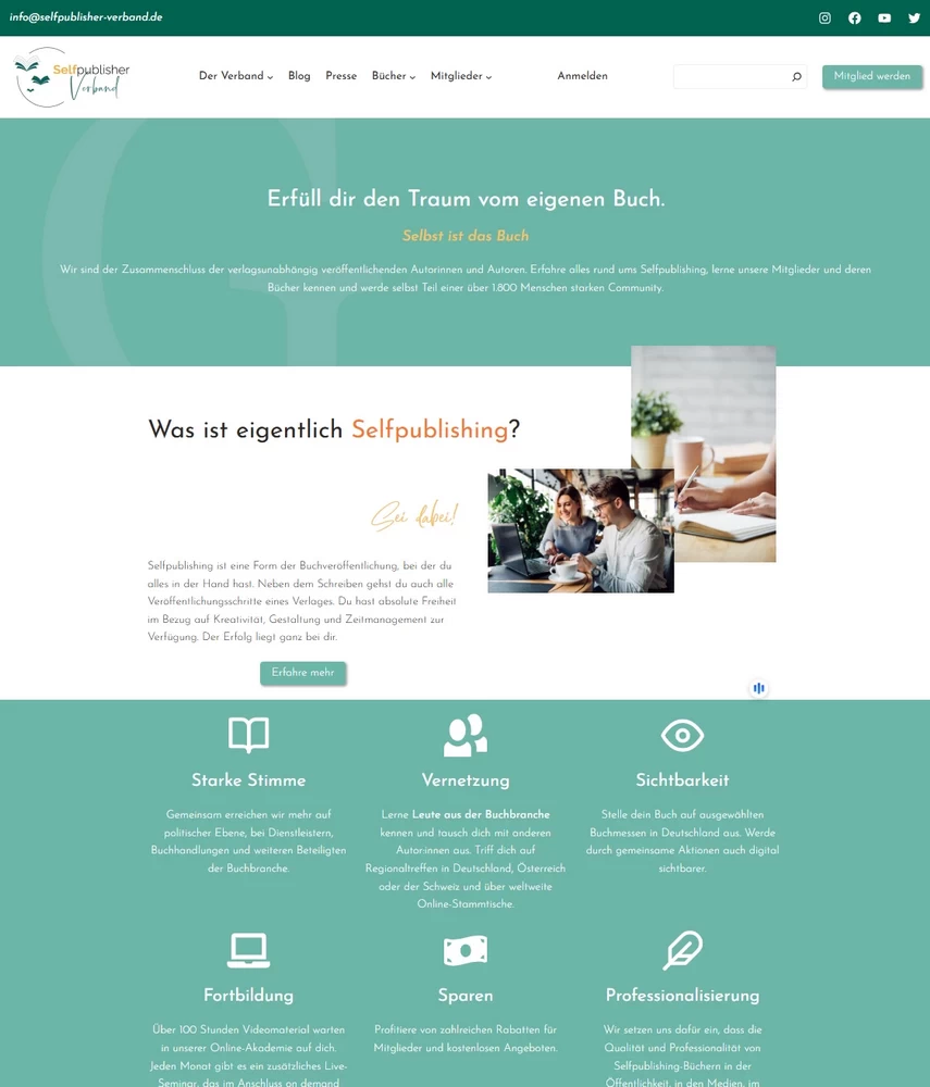selfpublisher-verband Webdesign Referenz