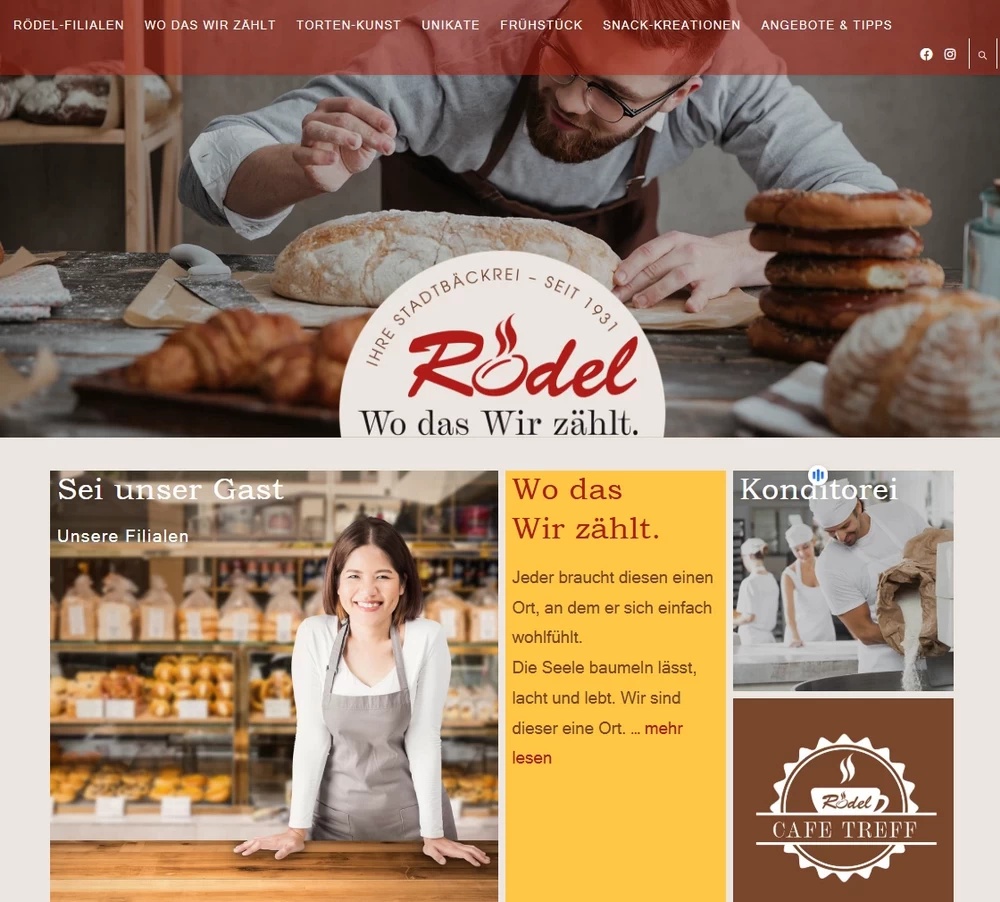stadtbaeckerei-roedel Webdesign Referenz